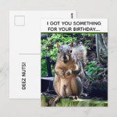 Grappige Eekhoorn Deze Noten Ongeschikte Verjaarda Briefkaart (Voorkant / Achterkant)