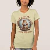 Grappige eekhoorn Drink koffie T-shirt (Voorkant)