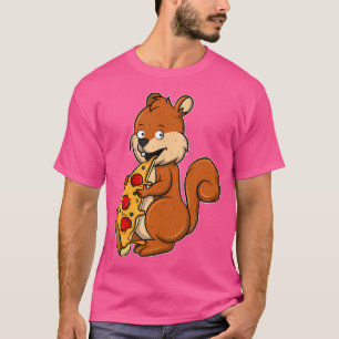 Grappige Eekhoorn Eten Pizza I Dog Hunter Nieuwigh T-shirt
