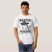 Grappige Eekhoorn Gezocht Poster | Vogelzaad Bandi T-shirt (Voorkant volledig)