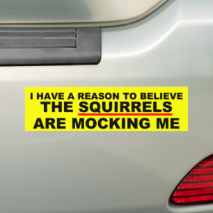 Grappige eekhoorn grap bumpersticker
