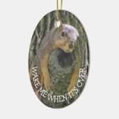 Grappige eekhoorn Kerst humor Keramisch Ornament (Links)