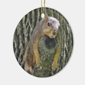 Grappige eekhoorn kerstversiering keramisch ornament (Links)