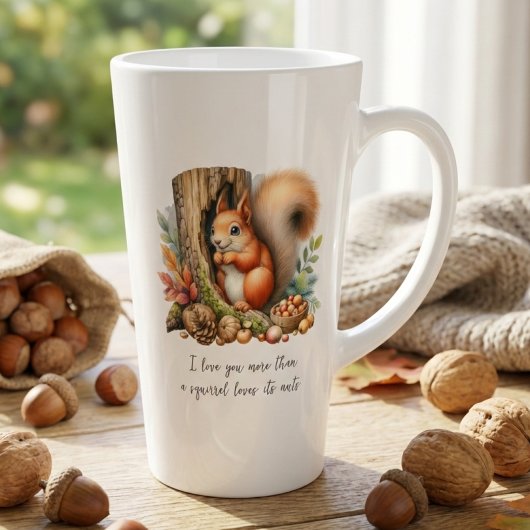 Grappige Eekhoorn Latte Mok – Romantische Citaat
