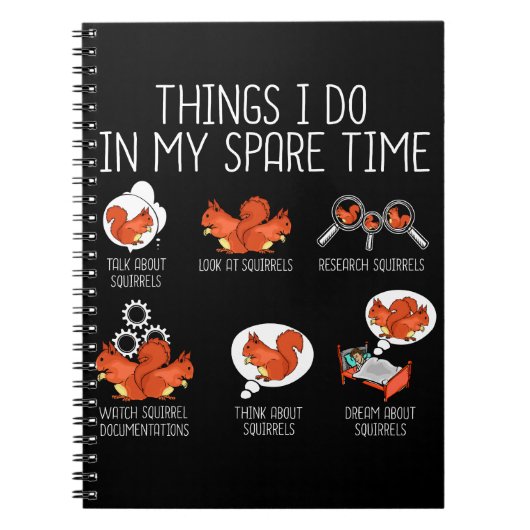 Grappige Eekhoorn Liefhebber Gift Vrouwen Eekhoorn Notitieboek (Voorkant)