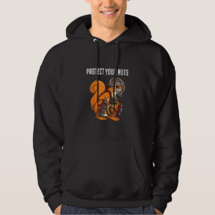 Grappige Eekhoorn Liefhebber Honkbal Catcher Cadea Hoodie