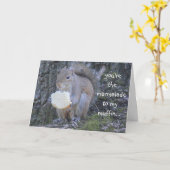 Grappige Eekhoorn, marmelade aan mijn muffin, mis Kaart (Gele Bloem)