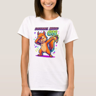 Grappige Eekhoorn Modus Aan Eikel Illustratie T-shirt