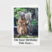 Grappige eekhoorn noten grap volwassen humor verja kaart (Voorkant)