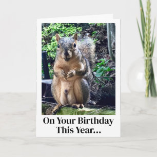 Grappige eekhoorn noten grap volwassen humor verja kaart