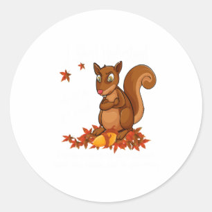 Grappige Eekhoorn Noten Mannen Dier Wilde Dieren H Ronde Sticker