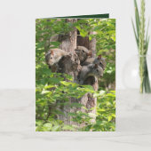 Grappige Eekhoorns Animal Custom Text Vaderdag Kaart (Voorkant)