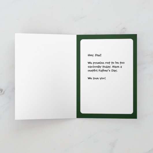 Grappige Eekhoorns Animal Custom Text Vaderdag Kaart (Binnen)
