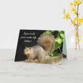 Grappige eekhoorns maken het leven een betere vrie kaart (Gele Bloem)