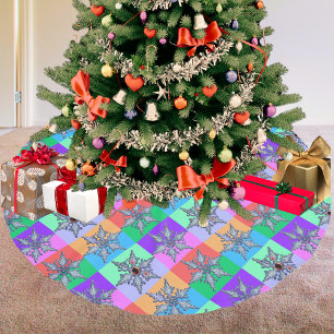 Grappige Eén Slechte Sneeuwvlok Kerstmis Pop Art Z Kerstboom Rok