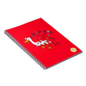 Grappige Eend 4 juli Kinderen Schattig Notitieboek (Rechterzijde)
