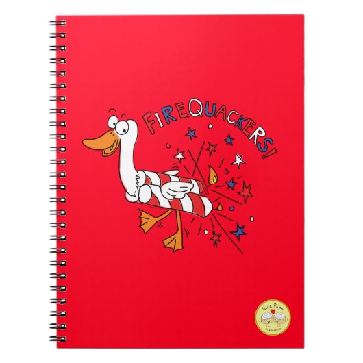 Grappige Eend 4 juli Kinderen Schattig Notitieboek (Voorkant)