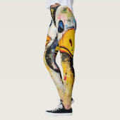 Grappige eend 90s Street Art Graffiti Verdrietig Leggings (Links)
