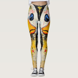 Grappige eend 90s Street Art Graffiti Verdrietig Leggings