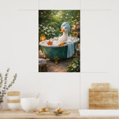 Grappige Eend Bad Poster, Whimsical Dier Badkamer Poster (Keuken)
