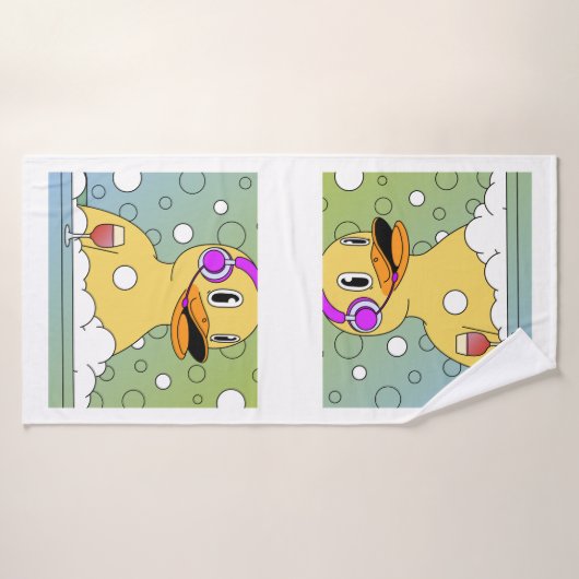 Grappige eend badhanddoek (Badhanddoek)