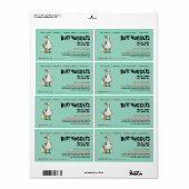 Grappige Eend Bil Brokken Eierdoos Label (Full Sheet)