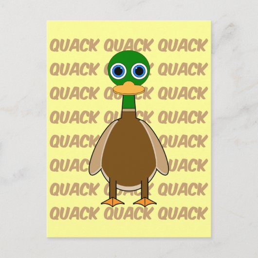 grappige eend briefkaart (Voorkant)