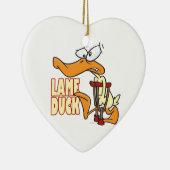 grappige eend-cartoon keramisch ornament (Rechts)