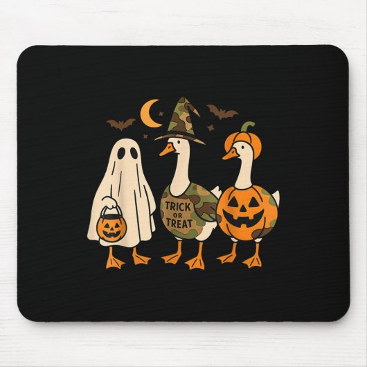 Grappige Eend Eend Boe Halloween Kostuum Eend Muismat (Voorkant)