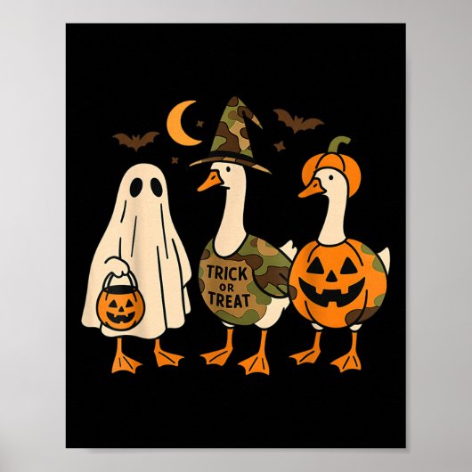 Grappige Eend Eend Boe Halloween Kostuum Eend Poster (Voorkant)