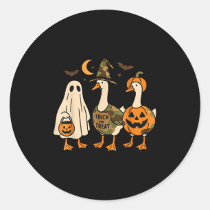 Grappige Eend Eend Boe Halloween Kostuum Eend Ronde Sticker