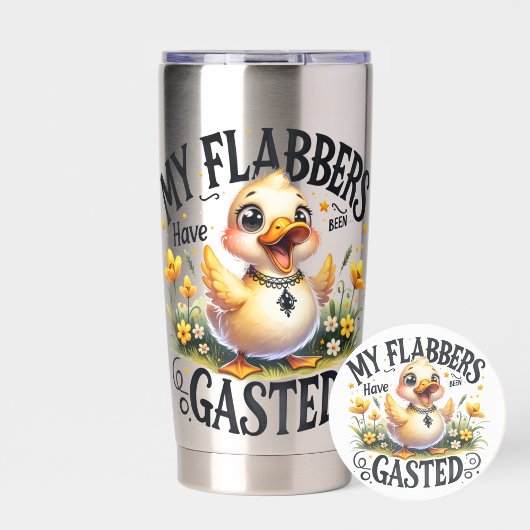Grappige Eend "Flabbergasted" Geïsoleerde Drinkbeker