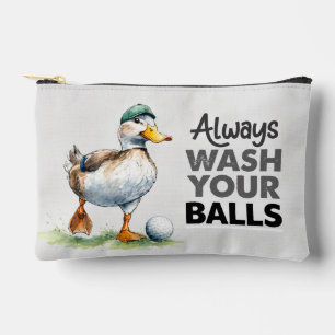Grappige Eend Golfer Was Altijd Je Ballen  Etui