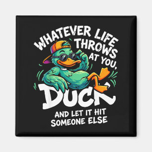 Grappige eend grafische mannen vrouwen tieners gra magneet