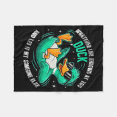 Grappige Eend Grafische T-shirts Mannen Vrouwen Ti Fleece Deken (Voorkant (Horizontaal))