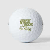 Grappige Eend Haak Slecht Swing Golfer Humor Gesch Golfballen (Voorkant)