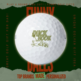 Grappige Eend Haak Slecht Swing Golfer Humor Gesch Golfballen