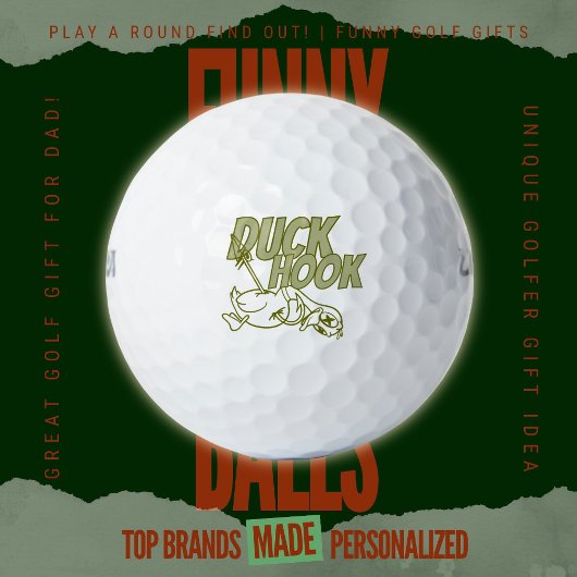 Grappige Eend Haak Slecht Swing Golfer Humor Gesch Golfballen