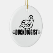 Grappige Eend Keramisch Ornament (Rechts)