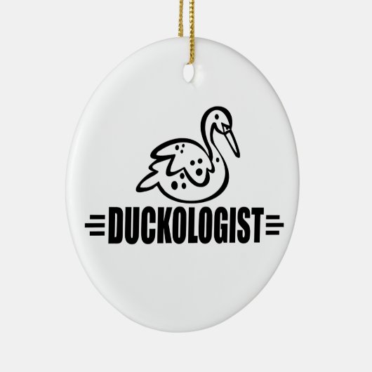 Grappige Eend Keramisch Ornament (Rechts)