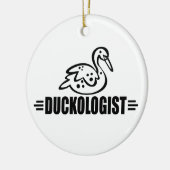 Grappige Eend Keramisch Ornament (Links)