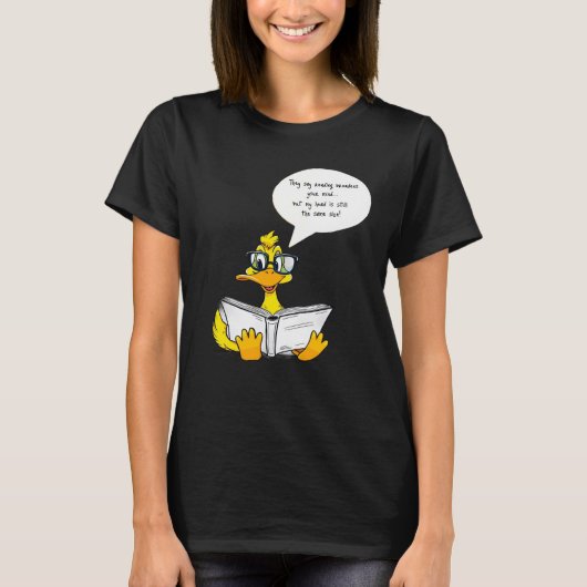 Grappige eend lezenT-Shirt T-shirt (Voorkant)