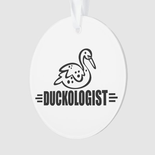 Grappige eend liefhebber ornament (voorkant)