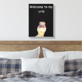 Grappige Eend Meme: Welkom in Mijn Huis Eend Canvas Afdruk (Insitu (Slaapkamer))