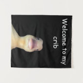 Grappige Eend Meme: Welkom in Mijn Huis Eend Wandkleed (Voorkant (horizontaal))