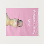 Grappige Eend Meme: Welkom in Mijn Huis Eend Wandkleed (Voorkant (horizontaal))