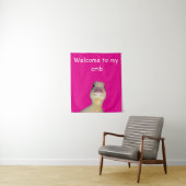 Grappige Eend Meme: Welkom in Mijn Huis Eend Wandkleed (In situ)