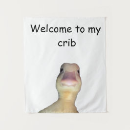 Grappige Eend Meme: Welkom in Mijn Huis Eend Wandkleed