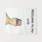 Grappige Eend Meme: Welkom in Mijn Huis Eend Wandkleed (Voorkant (horizontaal))
