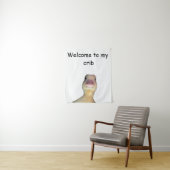 Grappige Eend Meme: Welkom in Mijn Huis Eend Wandkleed (In situ)